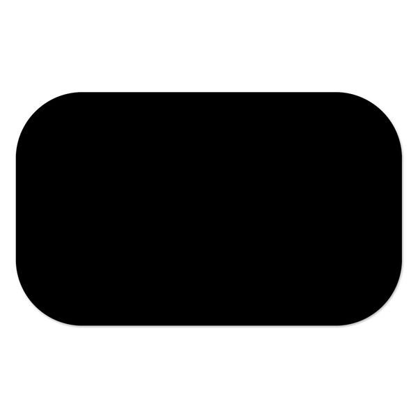 Ergomat 3inx3in DuraStripe Mean Lean Rounded Strip Black, 125PK DSML-STRIP-3x3R-BK-KIT - main